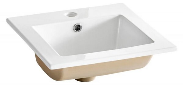 Zápustné keramické umyvadlo CFP 42 cm, bílá-matná