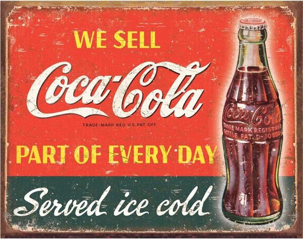 Plechová cedule Coca Cola - Part of Every Day 32 cm x 40 cm