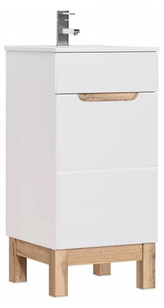 Zápustné keramické umyvadlo CFP 42 cm, bílá-matná