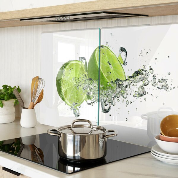 Skleněná deska do kuchyně Citrony v bublinkové vodě ddk-nr-wm-00007023