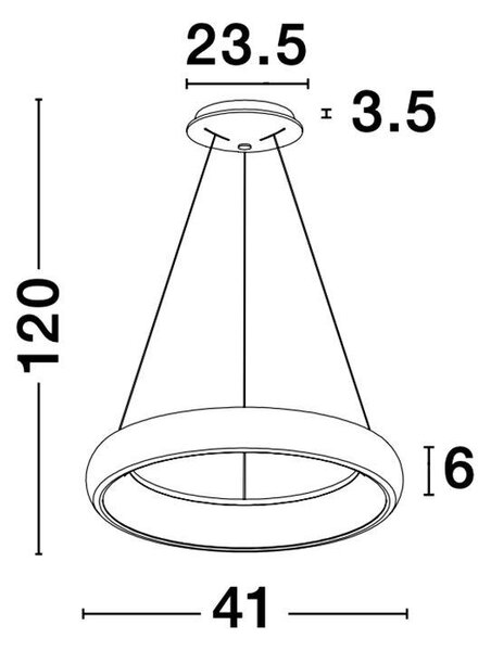 Nova Luce Závěsné LED svítidlo ALBI, 32W 3000K stmívatelné Barva: Bílá