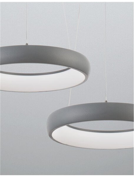 Nova Luce Závěsné LED svítidlo ALBI, 32W 3000K stmívatelné Barva: Bílá