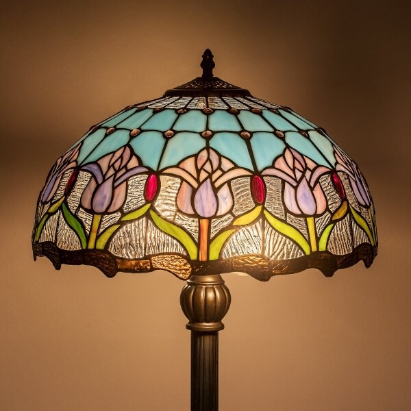 Brilagi - Tiffany vitrážová stojací lampa LORAS 2xE27/60W/230V