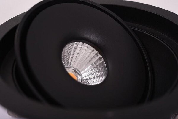 AZZ AZ3470 LED Zápustné bodové svítidlo Azzardo Boston 1 Round black AZ3470 10W 810lm 3000K IP20 12cm kulaté černé stmívatelné - AZZARDO