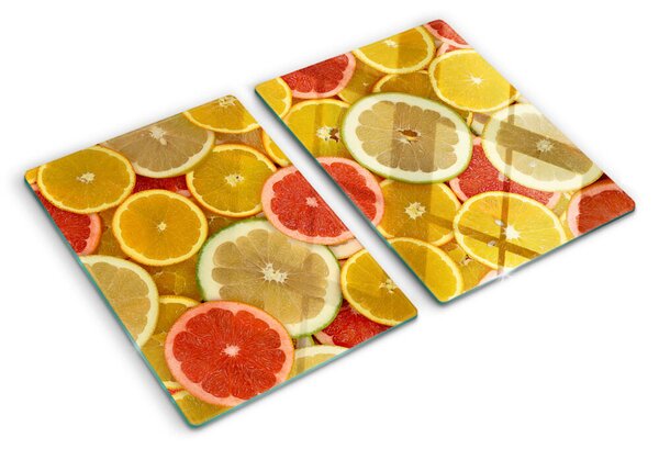 Skleněné krájecí prkénko Citrusové plody v barvách duhy ddk-nr-wm-00007025