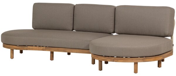 WOOOD Hnědá zahradní rohová pohovka Zinto 300 cm, pravá