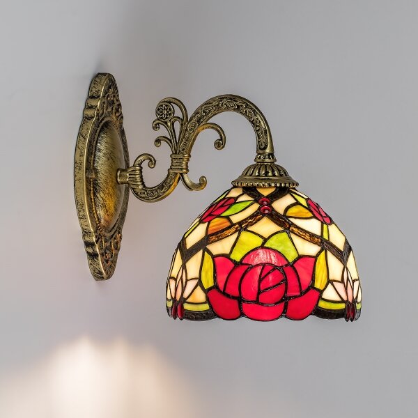 Brilagi - Tiffany vitrážová nástěnná lampa GARLAN 1xE27/40W/230V