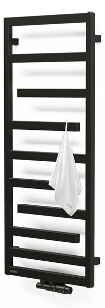Oltens Flamma koupelnový radiátor designově 121x50 cm černá mat 55015300