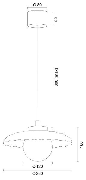 Argon 8948 - Lustr na lanku BOLL 1xG9/6W/230V modrá