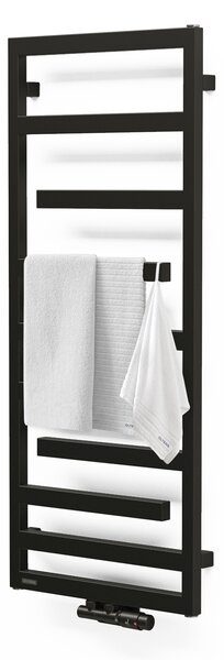 Oltens Flamma koupelnový radiátor designově 121x50 cm černá mat 55015300