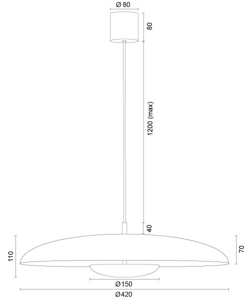 Argon 8868 - LED Lustr na lanku BOLTON LED/12,5W/230V 3000K černá