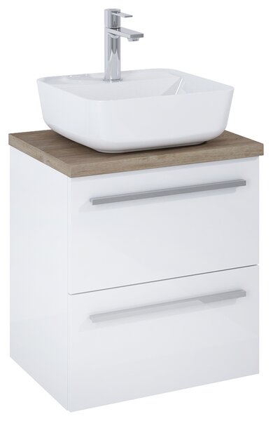 Roca Kwadro umyvadlo se skříňkou a deskou 50.6 cm bílá A852450806