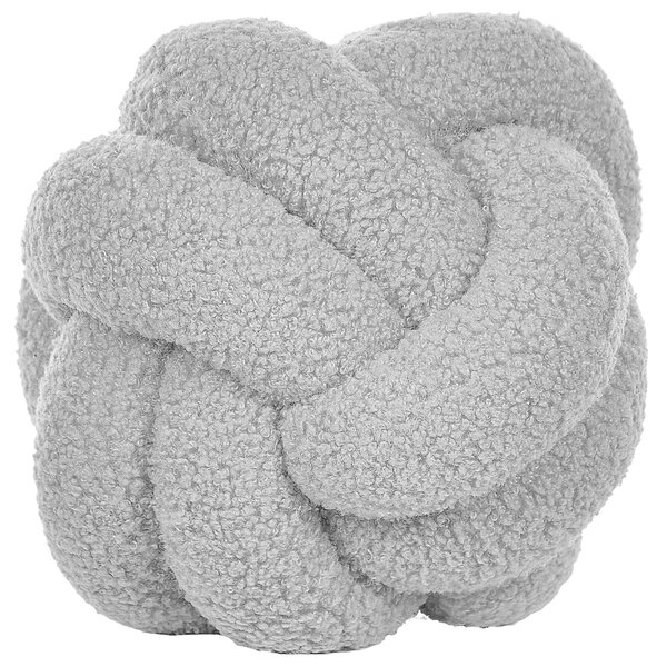 Sada 2 dekorativních polštářů MALNI Buklé 19 x 19 cm Šedá Bez vzoru