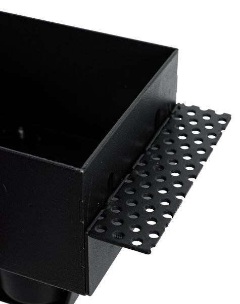 Sada 6 černých zapuštěných bodových svítidel GU10 70 mm bez rámečku - Oneon