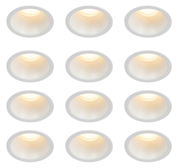Sada 12 vestavných bodových svítidel bílých GU10 35 mm IP44 - Dept