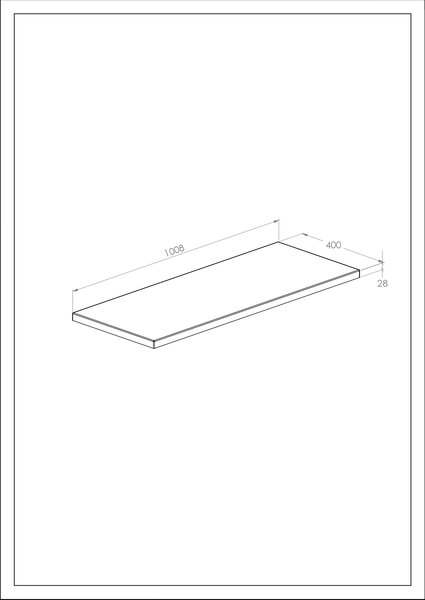 Roca Kwadro deska 100.8x40 cm dub A857965578