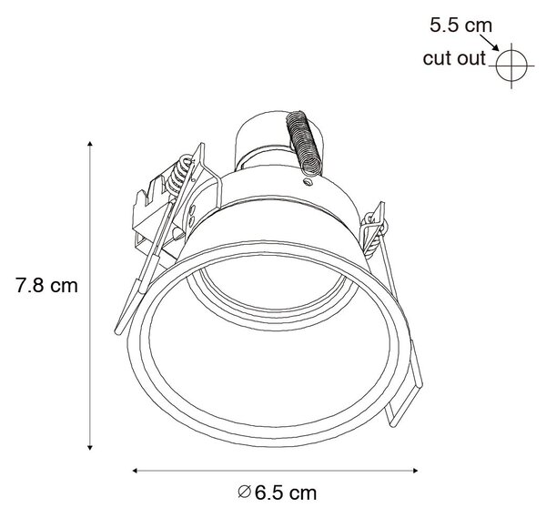 Sada 12 vestavných bodových svítidel bílých GU10 35 mm IP44 - Dept