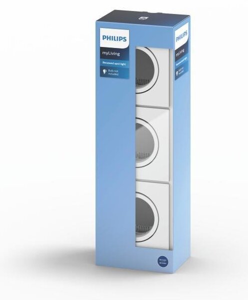 PH 50193/31/PN Zapuštěné bodové podhledové svítidlo Philips Enneper set 3ks 50193/31/PN bílé - PHILIPS (915005418401)