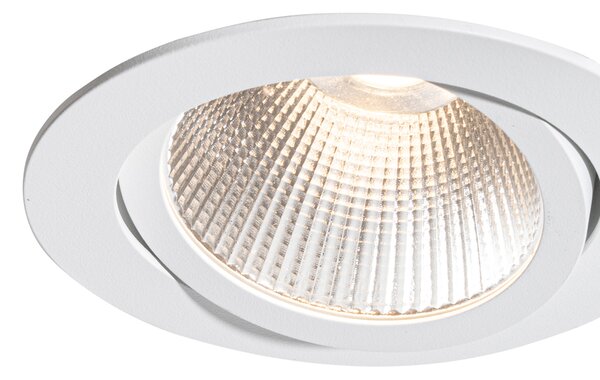 Sada 6 zapuštěných bodových svítidel bílá 9,5 cm vč. LED 1300 lm stmívatelná IP65 - Gaius