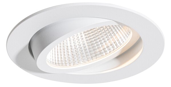 Vestavné bodové svítidlo bílé 9,5 cm vč. LED 1015 lm stmívatelné IP65 - Gaius
