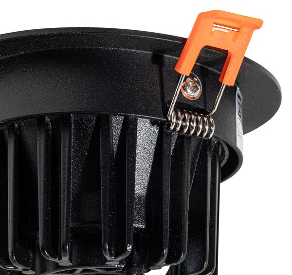 Zapuštěné bodové svítidlo černé 9,5 cm vč. LED 1015 lm stmívatelné IP23 - Gaius