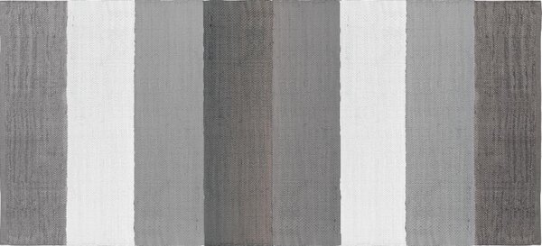 Tkaný koberec šedé pruhy