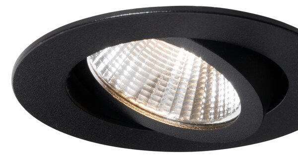 Sada 6 zapuštěných bodových světel černá 6,8 cm vč. LED 750 lm stmívatelná IP65 - Gaius