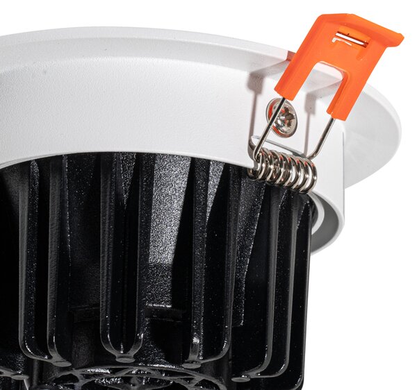 Vestavné bodové svítidlo bílé 9,5 cm vč. LED 1015 lm stmívatelné IP65 - Gaius