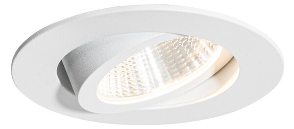 Zapuštěné bodové svítidlo bílé 6,8 cm vč. LED 545 lm stmívatelné IP65 - Gaius