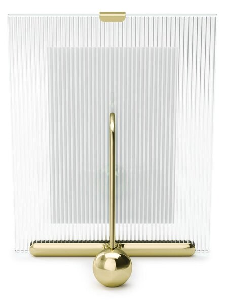 Skleněný stojací rámeček ve zlaté barvě 16x20 cm Flute – Umbra