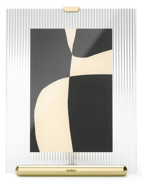 Skleněný stojací rámeček ve zlaté barvě 16x20 cm Flute – Umbra