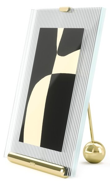 Skleněný stojací rámeček ve zlaté barvě 16x20 cm Flute – Umbra