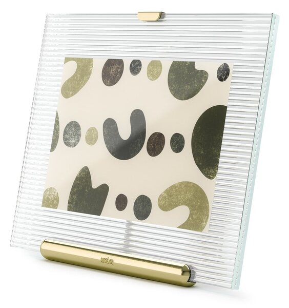 Skleněný stojací rámeček ve zlaté barvě 16x20 cm Flute – Umbra