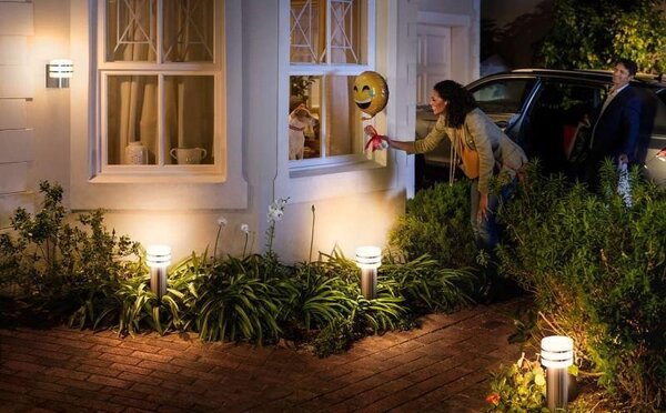 PH 17404/47/P0 Hue White Venkovní nástěnné svítidlo Philips Tuar 17404/47/P0 nerez, 2700K - PHILIPS HUE (915005561501)