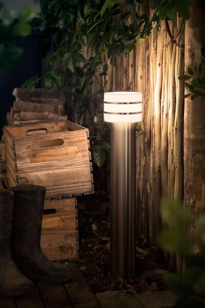 PH 17406/47/P0 Hue White Venkovní sloupkové svítidlo Philips Tuar 17406/47/P0 nerez, 2700K, 77cm - PHILIPS HUE (915005561701)