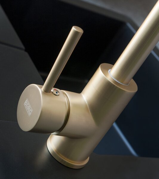 Berg Light Gold Pro kuchyňská baterie stojící zlatá/staré zlato 830008BG