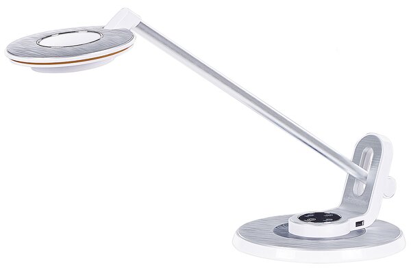 LED stolní lampa CORVUS se stmívačem Kov Bílá/Stříbrná