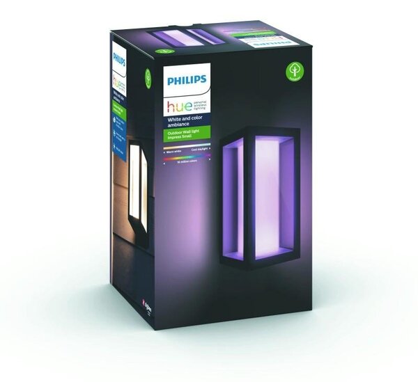 PH 17429/30/P7 Hue LED White and Color Ambiance Venkovní nástěnné svítidlo Philips Impress 17429/30/P7 černé 2200K-6500K RGB - PHILIPS HUE (915005730601)