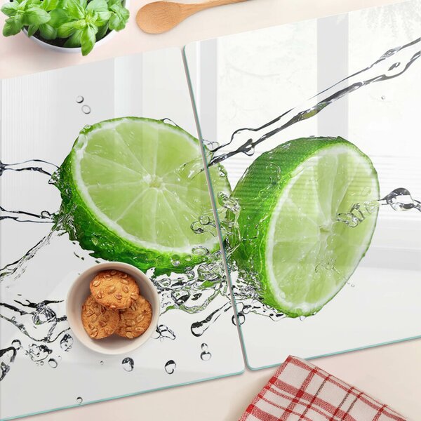 Krájecí prkénko skleněné Citrony ve vodě ddk-nr-wm-00007059