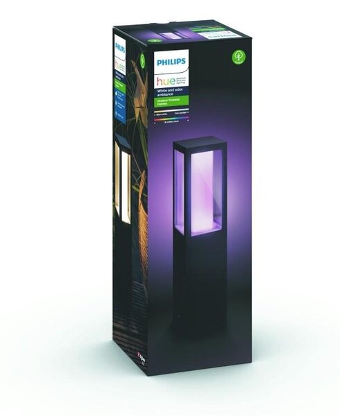 PH 17431/30/P7 Hue LED White and Color Ambiance Venkovní sloupkové svítidlo Philips Impress 17431/30/P7 černé 40cm 2200K-6500K RGB - PHILIPS HUE (915005731001)