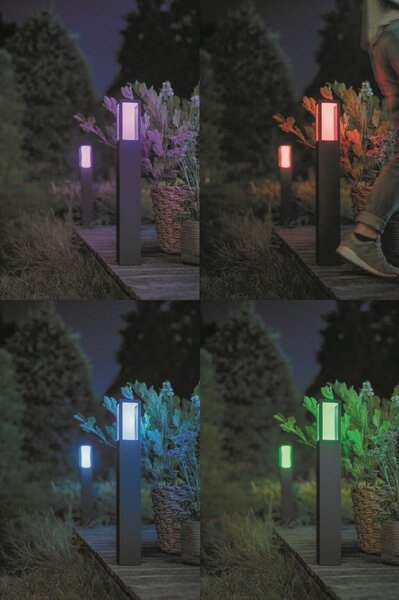 PH 17432/30/P7 Hue LED White and Color Ambiance Venkovní sloupkové svítidlo Philips Impress 17432/30/P7 černé 77cm 2200K-6500K RGB - PHILIPS HUE (915005731101)