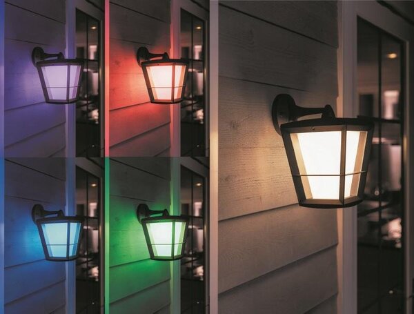 PH 17440/30/P7 Hue LED White and Color Ambiance Venkovní nástěnné svítidlo Philips Econic 17440/30/P7 černé 2200K-6500K RGB - PHILIPS HUE (915005732301)