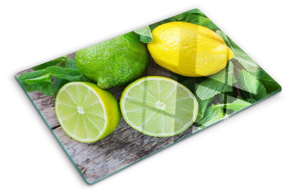 Skleněné krájecí prkénko Citrony a limetky s mátou ddk-nr-wm-00007064