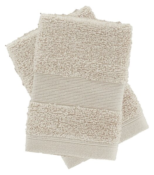 Béžové froté bavlněné ručníky v sadě 2 ks 30x30 cm Anti-Bacterial – Catherine Lansfield