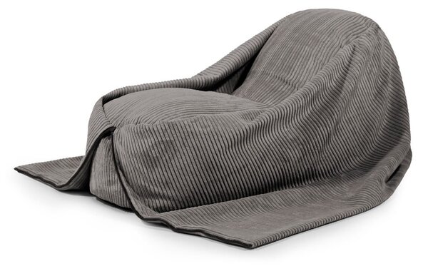 Tmavě šedý manšestrový dětský sedací vak Cocoon 120 – SLOWDOWN