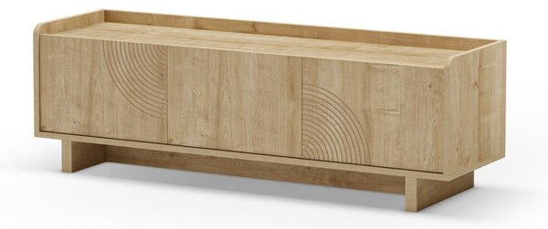 TV stolek v dekoru dubu v přírodní barvě 140x45x40 cm Daira – Marckeric