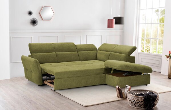 ROHOVÁ SEDAČKA, textil, zelená Stylife - Sedací soupravy