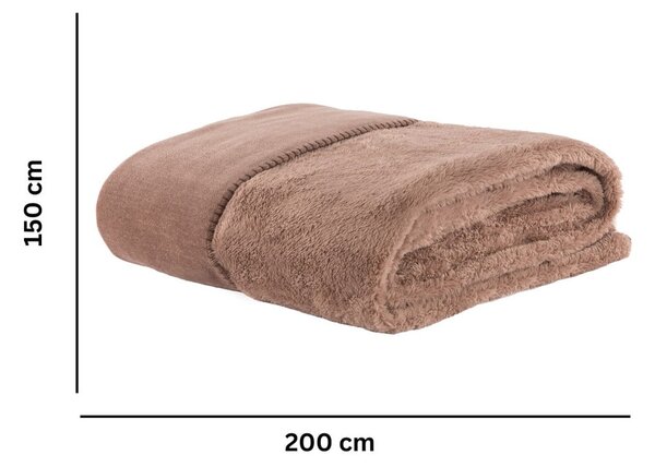 Hnědá deka z mikroplyše 150x200 cm Tomo – Tiseco Home Studio