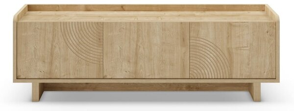 TV stolek v dekoru dubu v přírodní barvě 140x45x40 cm Daira – Marckeric