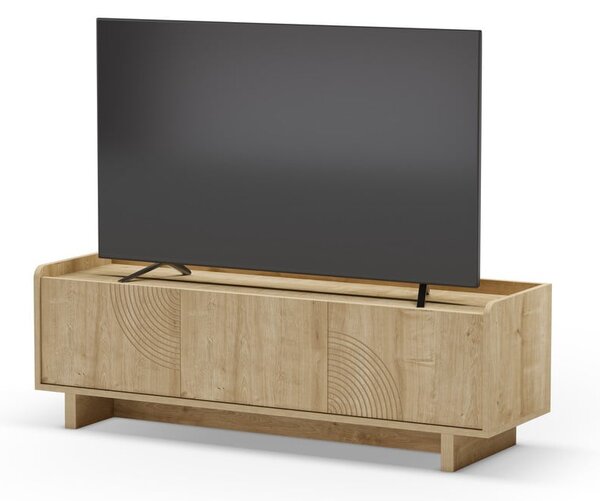 TV stolek v dekoru dubu v přírodní barvě 140x45x40 cm Daira – Marckeric